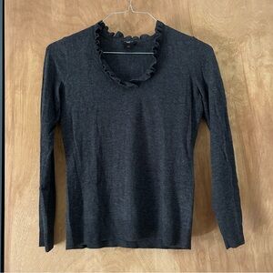 NWOT Grey Ann Taylor Sweater with Ruffled Collar